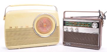 PAIR OF VINTAGE RETRO BUSH & CROWN TRANSISTOR RADIOS