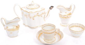 AN 18TH CENTURY NEW HALL STAFFORDSHIRE TEA SERVICE
