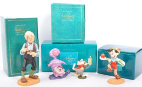 CLASSICS WALT DISNEY COLLECTIONS - FOUR PORCELAIN FIGURES