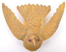 19TH CENTURY AVERY BRASS BIRD NEEDLE CASE