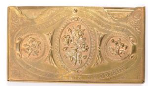 W. AVERY & SONS - 19TH CENTURY REVOLVING BRASS NEEDLE CASE