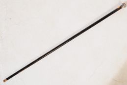 1920'S HALLMARKED SILVER COLLAR WALKING STICK