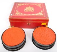 THREE RED WAX GREAT SEALS - QUEEN VICTORIA & GEORGE V