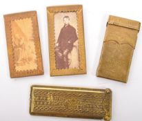 W. AVERY & SONS - COLLECTION 19TH CENTURY BRASS NEEDLE CASES