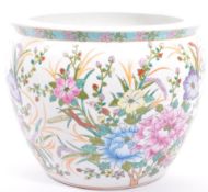 EARLY 20TH CENTURY CHINESE HAND PAINTED FLORAL PLANTER