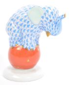 20TH CENTURY HUNGARIAN PORCELAIN ELEPHANT FIGURE