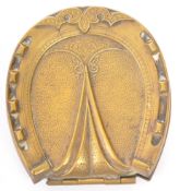 W. AVERY & SONS - VICTORIAN GILT METAL NEEDLE CASE - HORSE SHOE