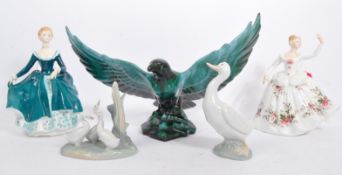 ASSORTMENT OF VINTAGE ENGLISH & SPANISH BONE CHINA FIGURES