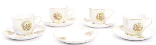 VINTAGE TITOV VELES PEARLESCENT PORCELAIN TEA SET