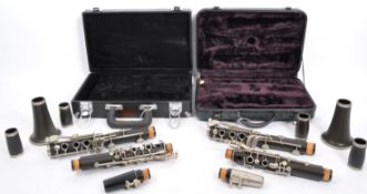 TWO VINTAGE ODYSSEY CLARINETS IN HARD CASES
