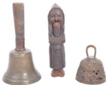 BLACK FOREST WOODEN NUTCRACKERS - SCHOOL BELL AND OTHER