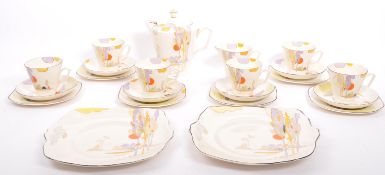ART DECO 1930S TAMS WARE 'WOODLAND' BONE CHINA COFFEE SET