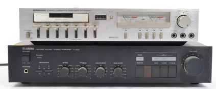 YAMAHA A-300 AMPLIFIER & PIONEER CASSETTE DESK CT-3000M DECK