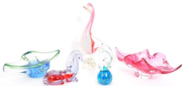 COLLECTION MID CENTURY GLASS - MDINA - HOSPODKA - MURANO