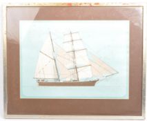 VINTAGE 20TH CENTURY PRINT OF A SAILING SHIP BOAT