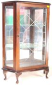 20TH CENTURY QUEEN ANNE MAHOGANY DISPLAY CABINET