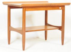 1970'S RETRO VINTAGE TEAK COFFEE TABLE WITH RAISED EDGES