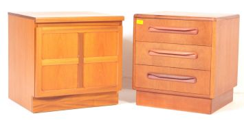 TWO MID CENTURY TEAK BEDSIDES - G PLAN FRESCO - NATHAN SQAURES
