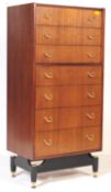 MID CENTURY G PLAN TOLA WOOD PEDESTAL CHEST OF DRAWERS