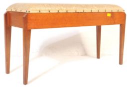 EDWARDIAN MAHOGANY DUET PIANO STOOL - SEAT BENCH