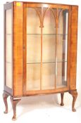 VINTAGE 20TH CENTURY QUEEN ANNE REVIVAL DISPLAY CABINET