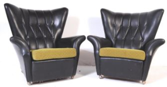 PAIR OF RETRO MID CENTURY G PLAN BATWING ARMCHAIRS