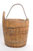 19TH CENTURY VICTORIAN WOODEN PEAT BUCKET