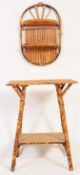 19TH CENTURY AESTHETICISM BAMBOO TABLE & BAMBOO SHELF