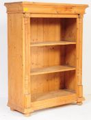 20TH CENTURY COUNTRY PINE WINDOW BOOKCASE