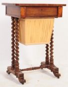 19TH CENTURY VICTORIAN MAHOGANY SEWING TABLE