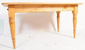 HANDMADE ELM & PINE WOOD REFECTORY DINING TABLE