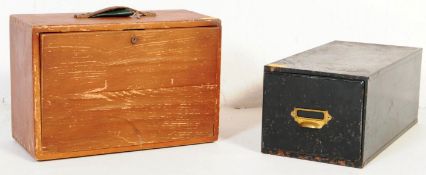 EARLY 20TH CENTURY METAL FILING CABINET & ENGINEERS CABINET