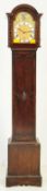EARLY 20TH CENTURY 1920S OAK GRANDMOTHER LONGCASE CLOCK