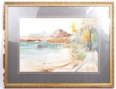 VINTAGE 20TH CENTURY WATERCOLOUR ON BOARD PAINTING