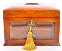 GEORGE III CIRCA. 1930'S WALNUT VANITY CASE - SILVER HALLMARKED