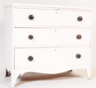 19TH CENTURY GEORGE III PAINTED MAHOGANY CHEST OF DRAWERS