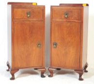 1930'S 30S ART DECO ERA MAHOGANY BEDSIDE TABLES CUPBOARDS