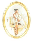 ITALIAN OIL ON CANVAS PAINTING OF A BALLERINA