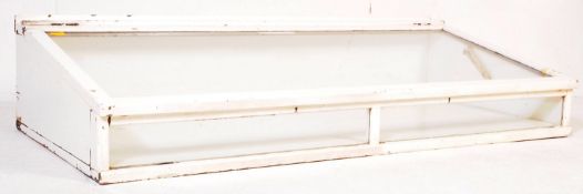 LARGE EARLY 20TH CENTURY WHITE PAINTED OAK HABERDASHERY CASE