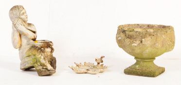 COLLECTION OF 20TH CENTURY COMPOSITE STONE PLANTERS