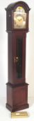 20TH CENTURY TEMPUS FUGIT LONG CASE MAHOGANY CLOCK