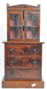 EARLY 20TH CENTURY APPRENTICE PIECE MAHOGANY DRESSER ON CHESt