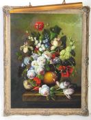 N. KINSKY - 20TH CENTURY DUTCH STYLE STILL LIFE OIL ON CANVAS