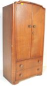1940S ART DECO OAK VENEER BACHELORS WARDROBE