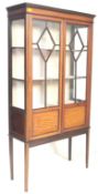 EDWARDIAN INLAID VITRINE CABINET
