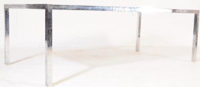 MANNER OF MERROW ASSOCIATES - CHROME & GLASS COFFEE TABLE