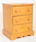 VINTAGE 20TH CENTURY PINE WOOD BEDSIDE CABINET