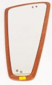 VINTAGE 20TH CENTURY TEAK ATOMIC STYLE WALL MIRROR