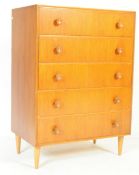 MEREDEW FURNITURE - MID CENTURY TEAK PEDESTAL CHEST