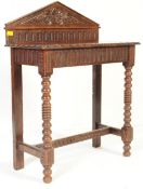 VICTORIAN 19TH CENTURY CARVED OAK GOTHIC HALL TABLE
